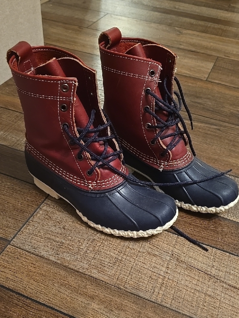 L.L.Bean Boots. Burgandy & NAVY